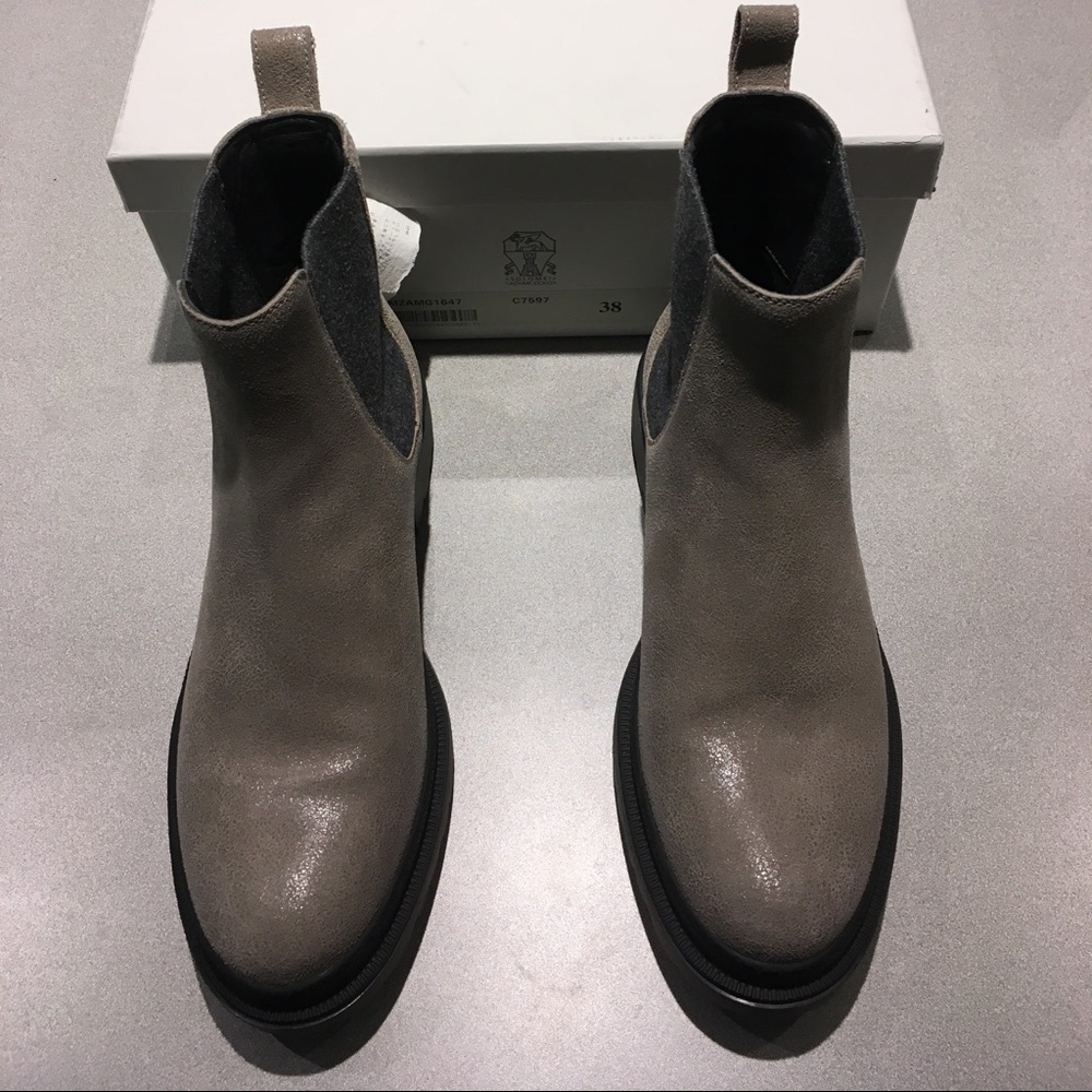 Brunello Cucinelli Platform Leather Boot sz 38 NIB - Picture 6 of 8